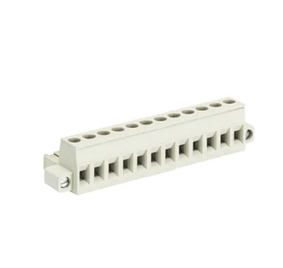 Розетка Wiecon 8113 B /12 F - Розеточный разъем, прямой, на кабель, с монтажными фланцами, шаг 5,00 мм, 12 полюсов, номинальное сечение: 2,5 мм кв., винтовая фиксация провода, 400V, 12А, с маркировкой, цвет: серый, серия 8113 F
