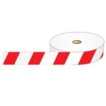 gws291426 - Преграждающая лента, полосатая, красно-белая, 75 мм*500 м, 1 рулон