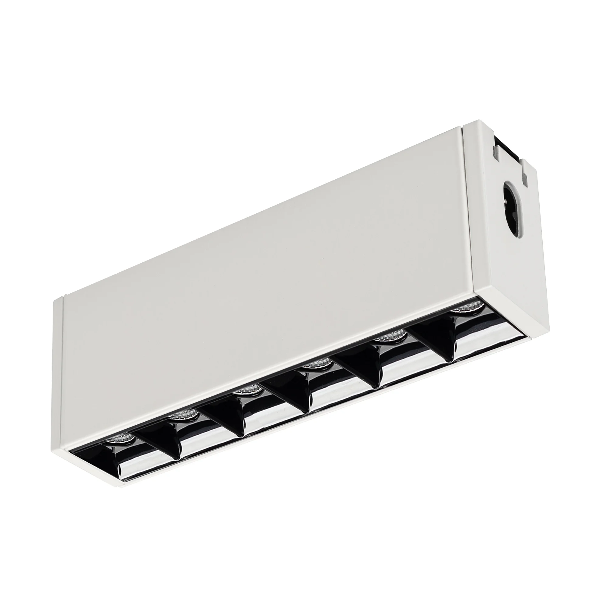 Светильник CLIP-38-LASER-S171-6W Warm3000 (WH, 36 deg, 24V) 028961 - Подвесной/накладной светильник для системы CLIP 38мм, 6Вт. Цвет свечения ТЕПЛЫЙ 3000K, световой поток 460 лм, угол 36°, CRI>90. Корпус прямоугольный, металл, цвет белый, IP40. Размеры Lx