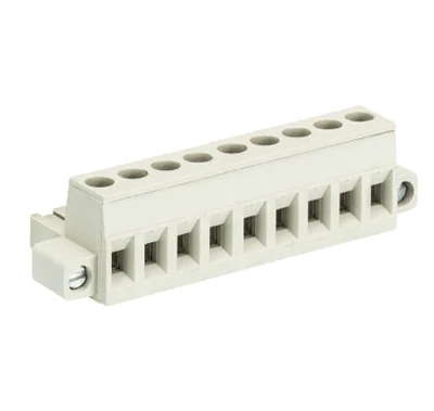 Розетка Wiecon 8113 B / 9 F - Розеточный разъем, прямой, на кабель, с монтажными фланцами, шаг 5,00 мм, 9 полюсов, номинальное сечение: 2,5 мм кв., винтовая фиксация провода, 400V, 12А, с маркировкой, цвет: серый, серия 8113 F