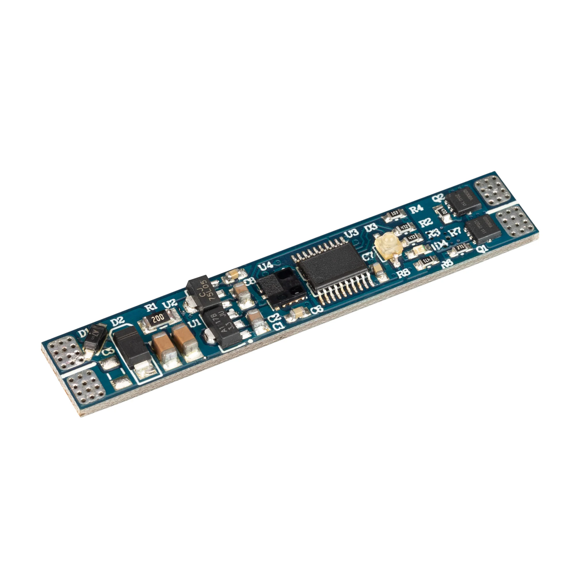 Сенсорный диммер SR-RULE-DIM-SENS (12-24V, 1x8A, 55x10mm) 036159 - Сенсорный (бесконтактный) диммер для монохромной светодиодной ленты (ШИМ), встраиваемый в алюминиевый профиль. Питание/рабочее напряжение 12-24VDC, максимальный ток 8A на канал, 1 канал, м