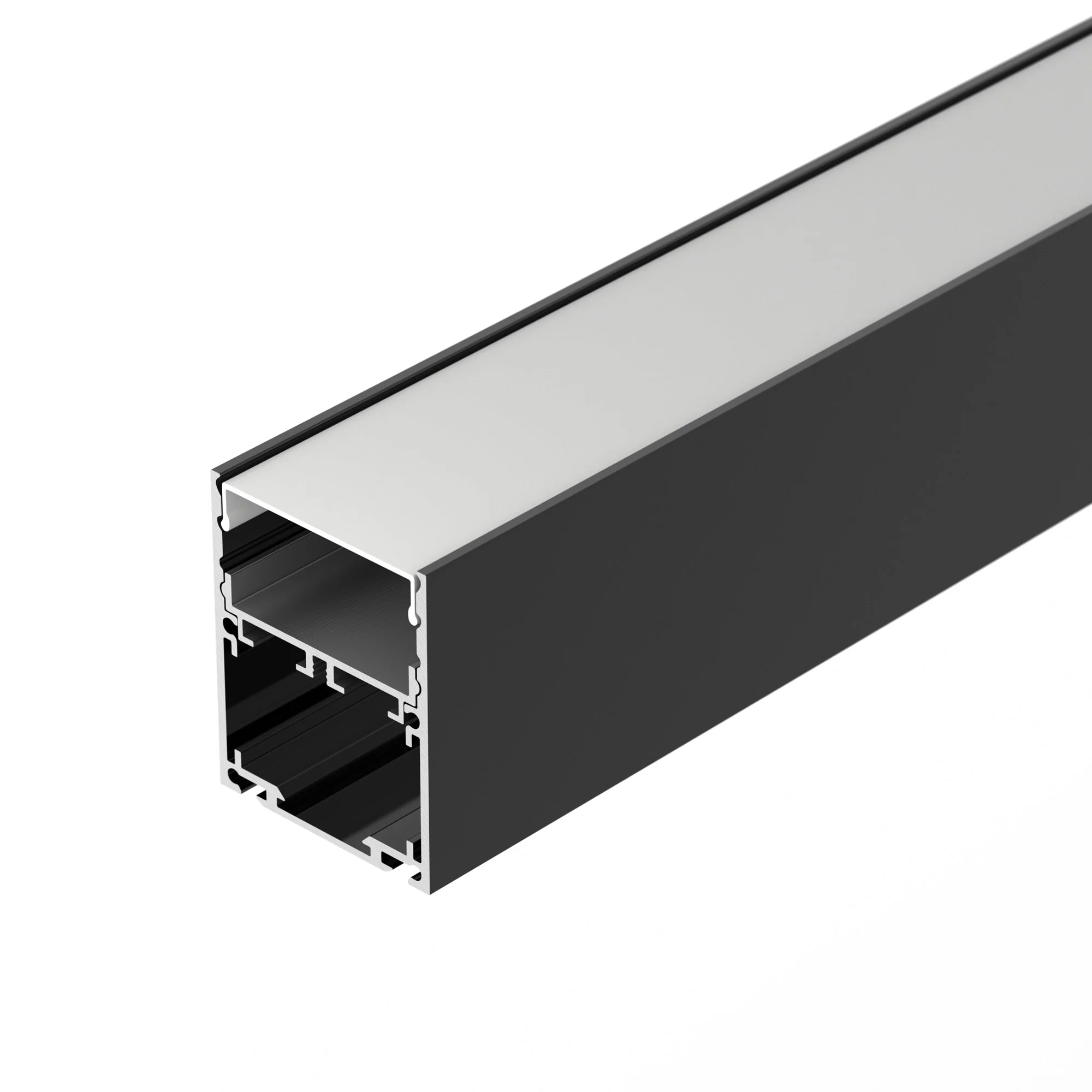 Профиль SL-LINE-4050-3L-2000 ANOD BLACK 044670 - Алюминиевый анодированный профиль для светодиодных лент и линеек. Цвет - черный. Габаритные размеры (LхWхH): 2000x40x50.6 мм. Ширина площадки для ленты 33мм. Отсек для БП 31.4х20.5 мм. Возможность установки