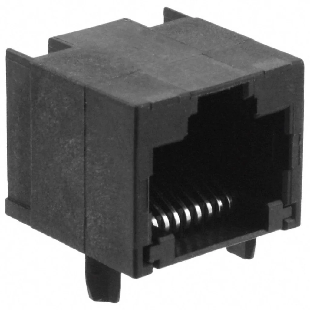 1-406525-1 - Модульный разъем, Cat5, RJ45, Серия 406525, Гнездо, 8 контакт(-ов), 8 вывод(-ов), 1 порт(-ов)
