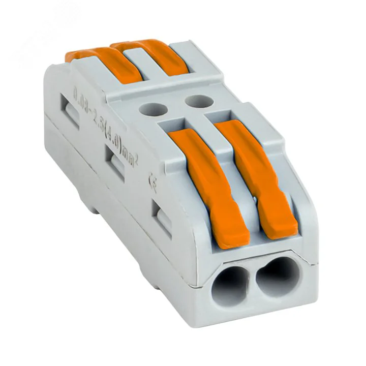 Клемма строительно-монтажная СМК проходная 222-422 2п 0.08-4кв.мм PROxima plc-smk-422