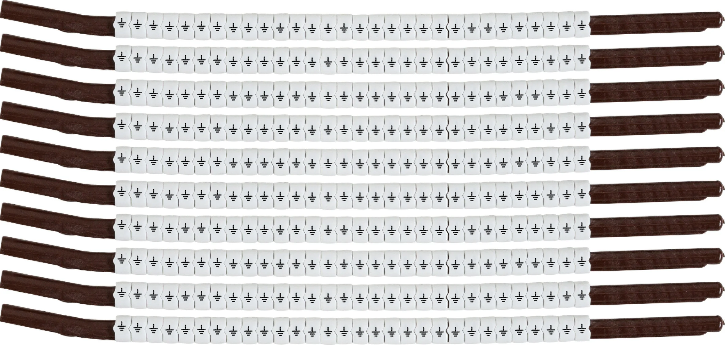 brd133941 - SCN-15-GRS клипсы белые, 300шт/упак, для провода 3,8-4,6мм диаметра, легенда заземление (символ)