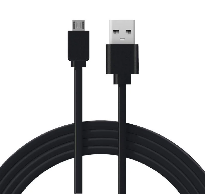 Шнур USB-micro USB - 2,4A.,PVC,1метр, черный