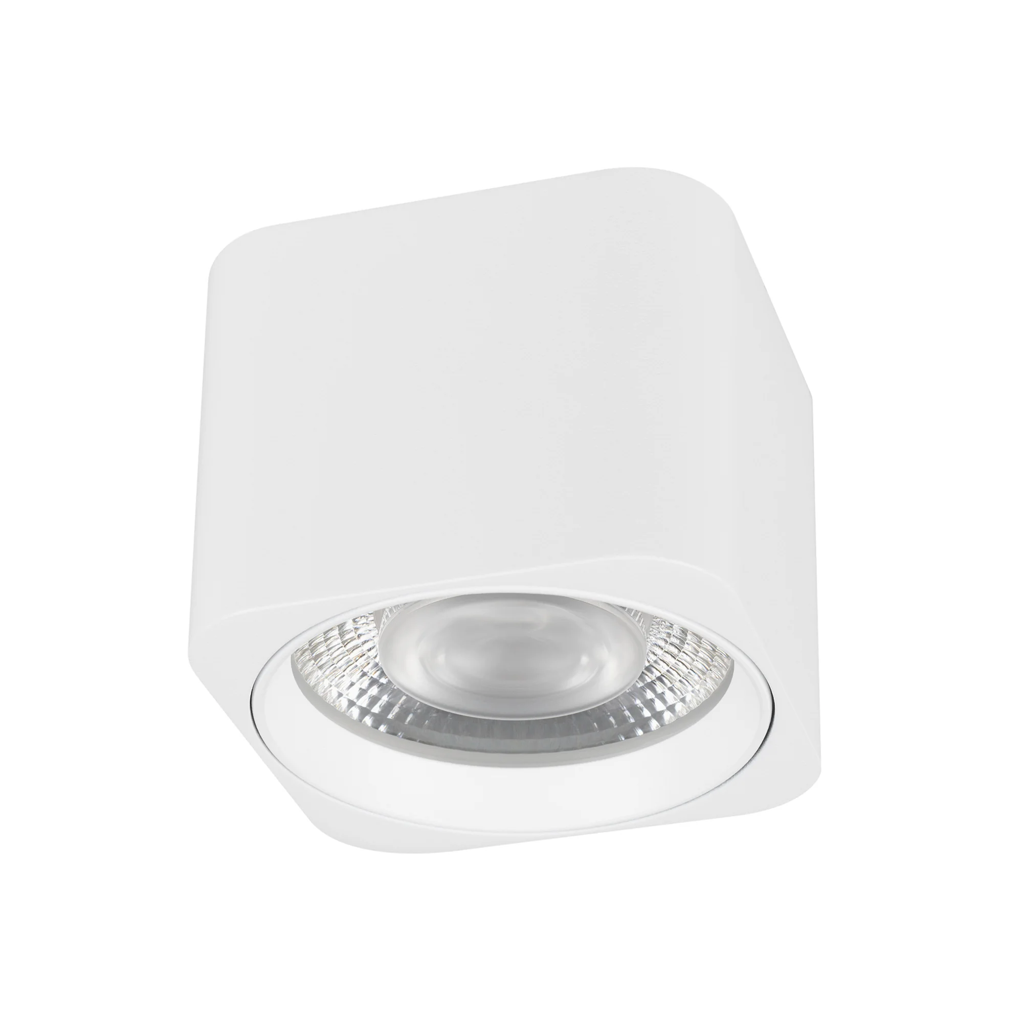 Светильник SP-DICE-S78x78-10W Warm3000 (WH, 24 deg, 230V) 046633 - Накладной интерьерный светильник. Мощность 10 Вт, св. поток 780 лм, 78 лм/Вт, теплый 3000 K, CRI>90, угол 24°, напряжение питания 230 В. Белый квадратный корпус из алюминия, степень защиты