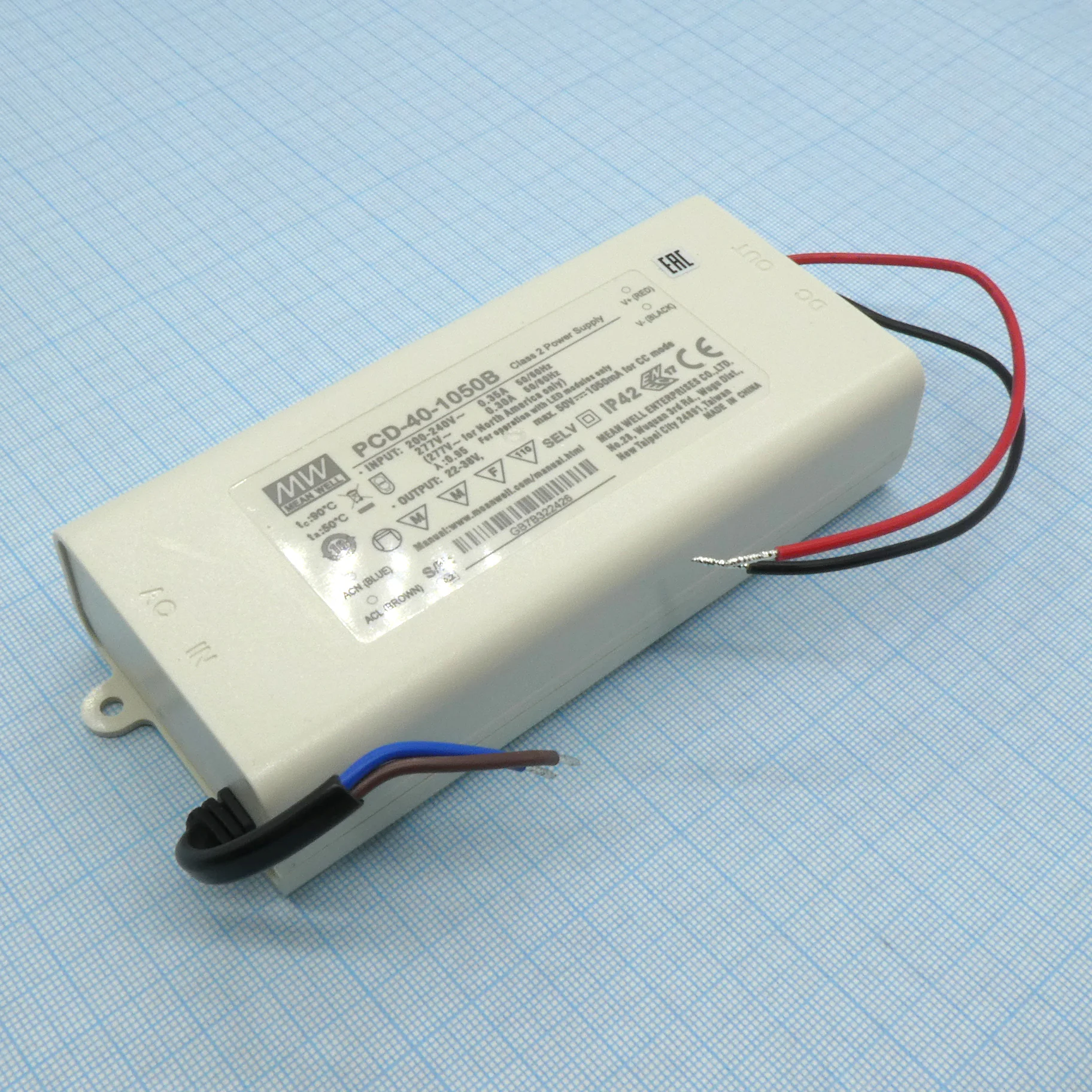 PCD-40-1050B - AC/DC драйвер электропитания светодиодов, 39.9Вт