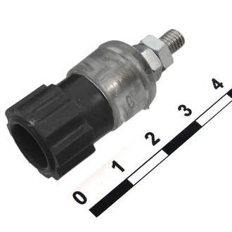 10-0064 BLACK - Гнездо 10-0064 черный, монтаж на гайку