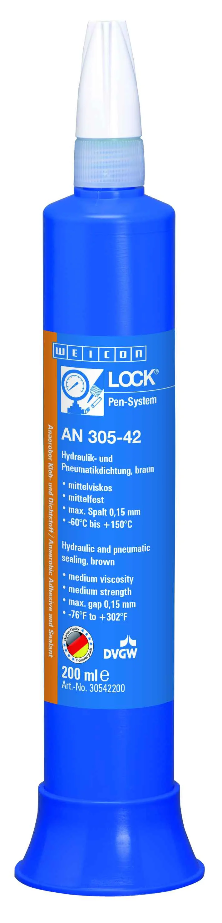 wcn30542200 - 10020001 WEICONLOCK AN 305-42 Герметизация гидравлических и пневматических систем (200 мл) средняя прочность,