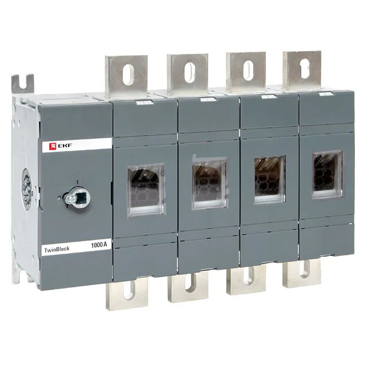 Рубильник 1000A 4P без рукоятки управления TwinBlock tb-s-1000-4p