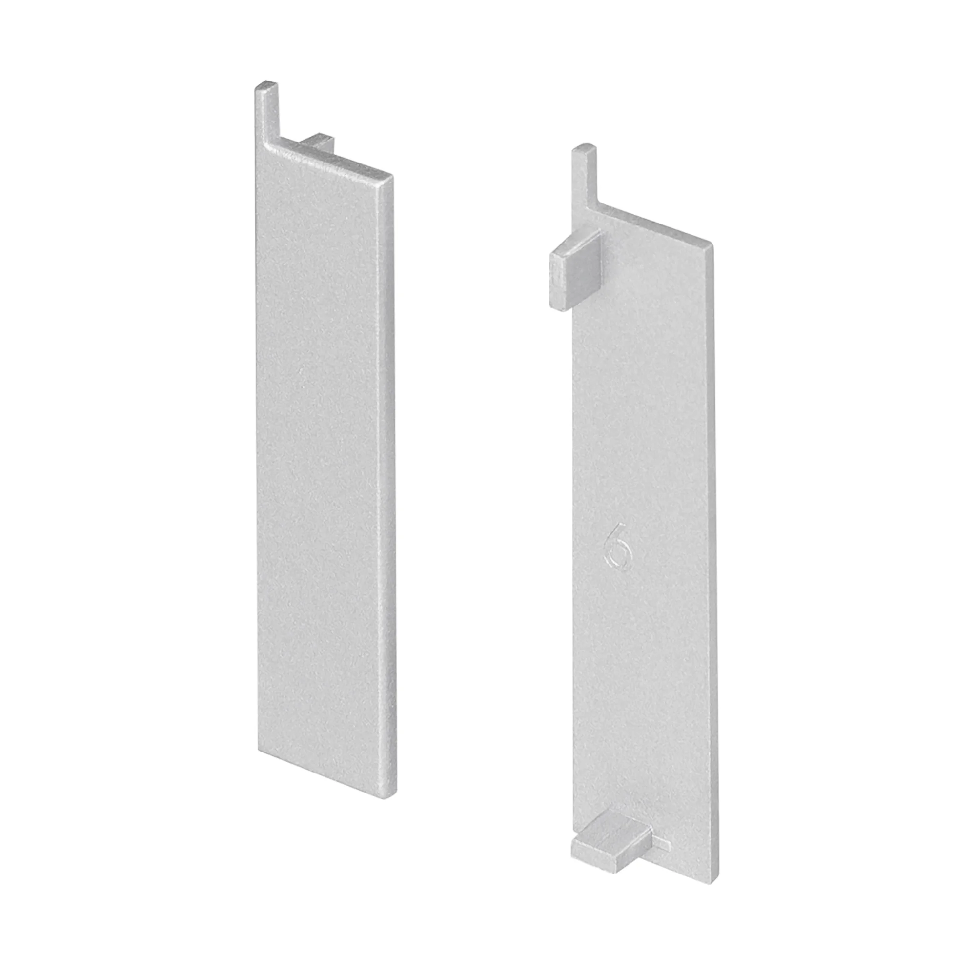 Заглушка PLINTUS-H58-F 046395 - Пара глухих заглушек для профиля PLINTUS-H58-F серого цвета. Материал пластик.  В комплекте 2 шт., цена за 1 комплект.