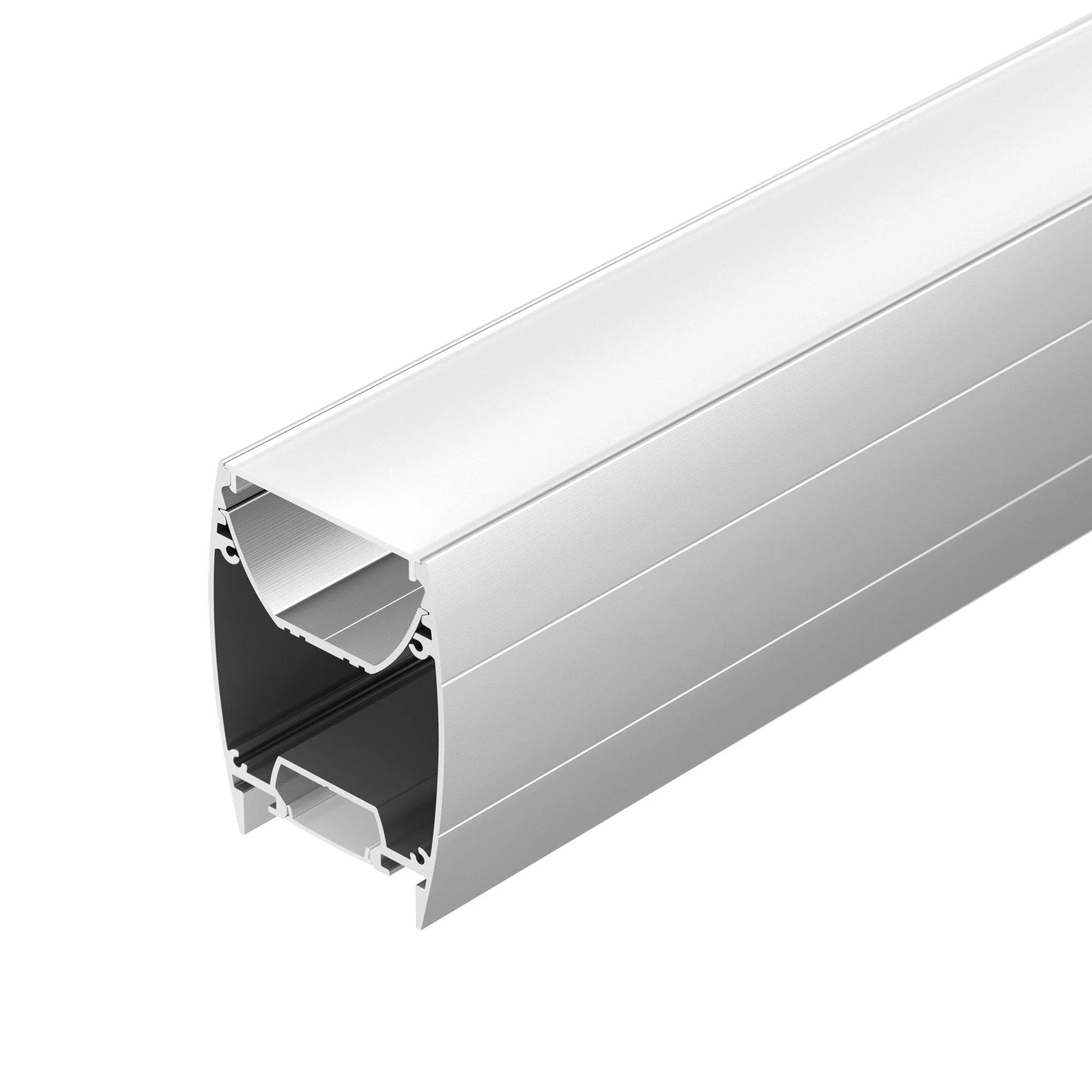 Профиль ARH-LINE-4874-DUAL-2000 ANOD 036345 - Алюминиевый анодированный подвесной профиль для светодиодных лент и линеек с двусторонним свечением для создания эффекта «отраженного света». Габаритные размеры (L?W?H): 2000x55,8x74мм. Состоит из двух частей 