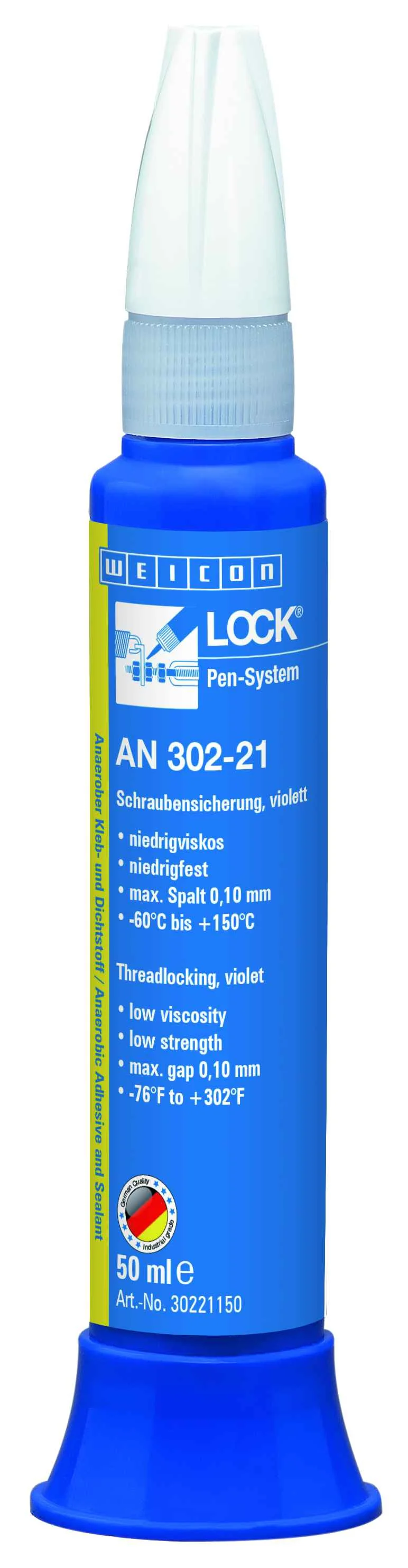 wcn30221150 - 10017871 WEICONLOCK AN 302-21 Фиксатор резьбы (50 мл) низкая сила фиксации, низкая вязкость, макс. зазор 0,10
