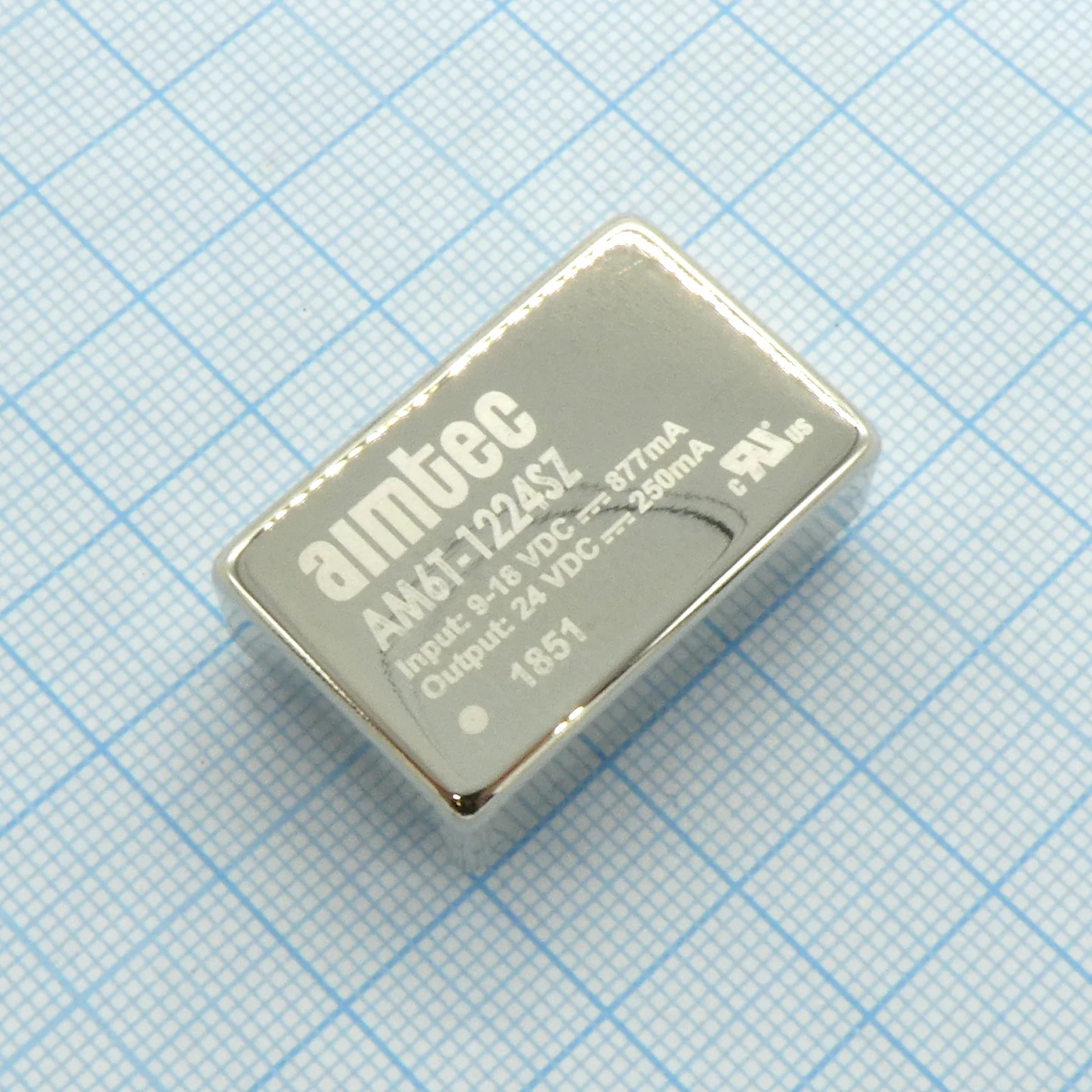 AM6T-1224SZ - DC/DC, 6Вт, вход 9…18В, выход 24В/0.25А, изоляция 1500В DC, КПД 80%, максимальная емкостная нагрузка не более 68мкФ, DIP24, 31.75x20.32x10.16мм, -40…85°C, металл