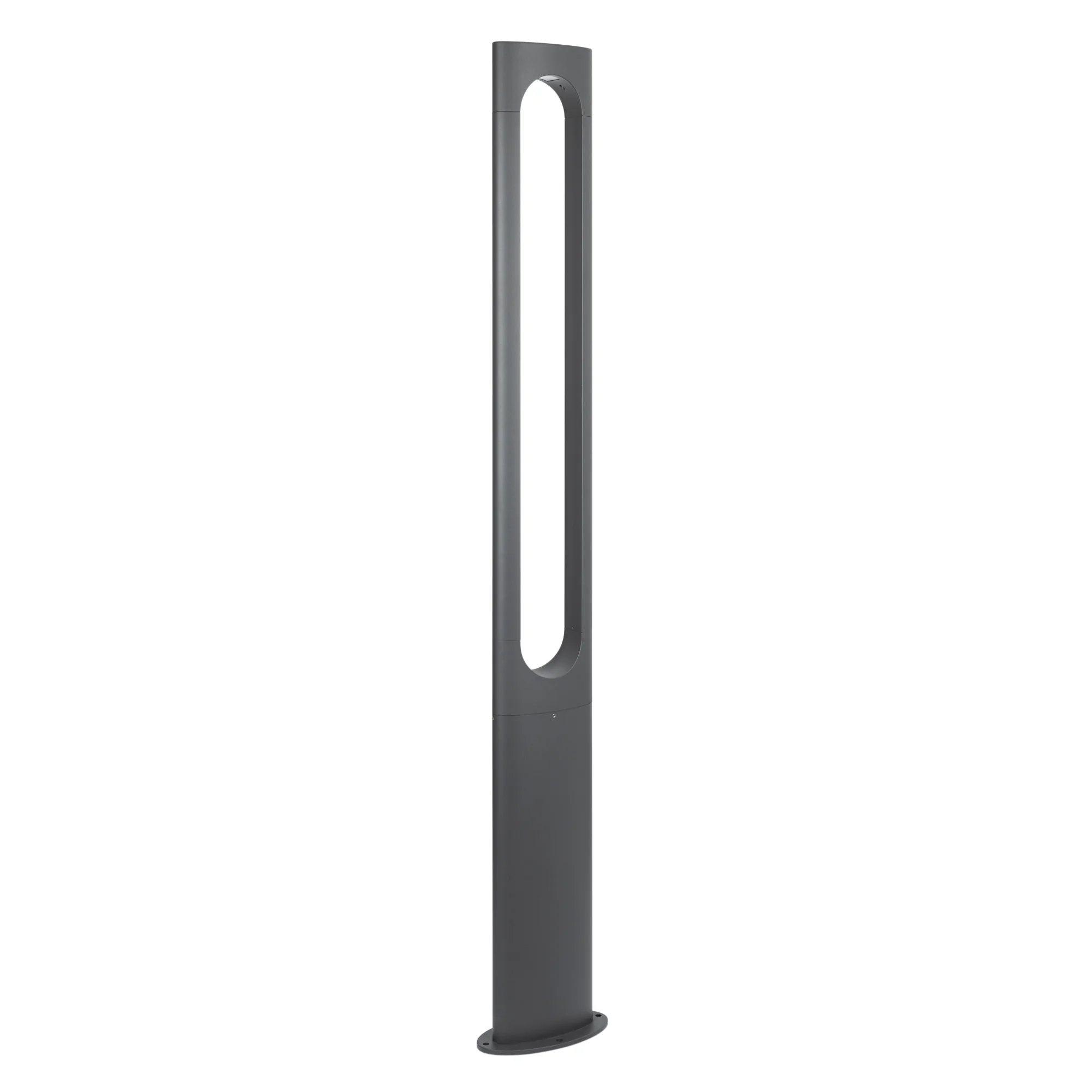 Светильник LGD-MUSE-BOLL-H1500-18W Warm3000 (DG, 328 deg, 230V) 035395 - Уличный светодиодный светильник для подсветки дорожек. Мощность 18 Вт, св. поток 1550 лм, 86 лм/Вт, теплый 3000 K, CRI>80, угол 328°, напряжение питания 230 В. Темно-Серый фигурный к