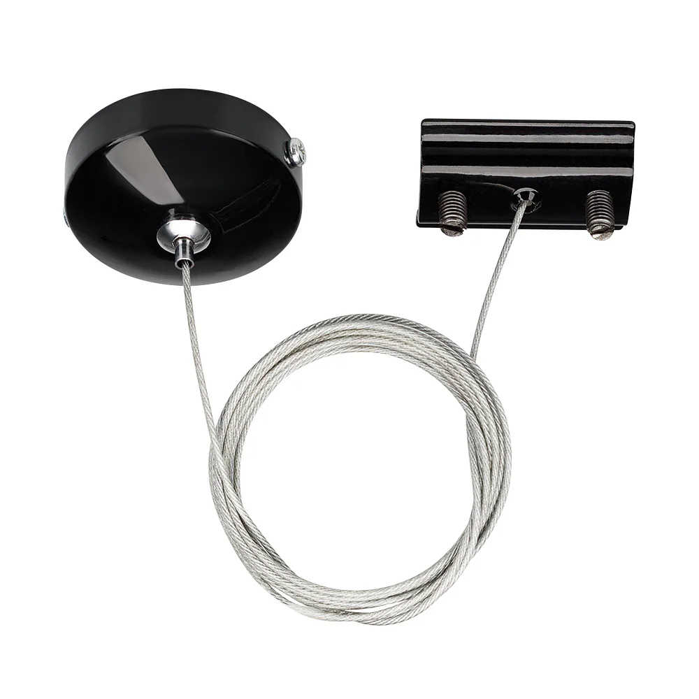 Подвес LGD-2TR-HANG-1-BK (C) 022784 - Тросовый подвес с металлической чашкой для однофазных треков. Цвет черный. Выдерживает вес максимум 6 кг. Длина троса 2 метра. При использовании с треками и аксессуарами другой серии возможно отличие по цвету.