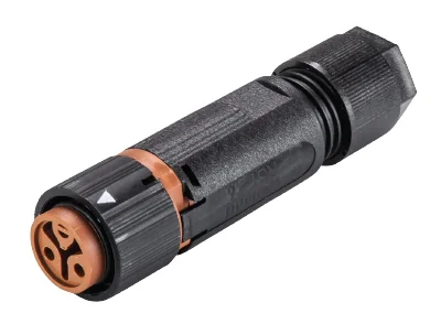 Разъем RST16I3/2S B1 ZT4S L BR - Розеточный разъем на кабель диам. 5-9,5 мм, IP68(69k), 2 полюса, цвет: коричневый, номинальные характеристики: ~50/-120V 16A, серия gesis RST MINI