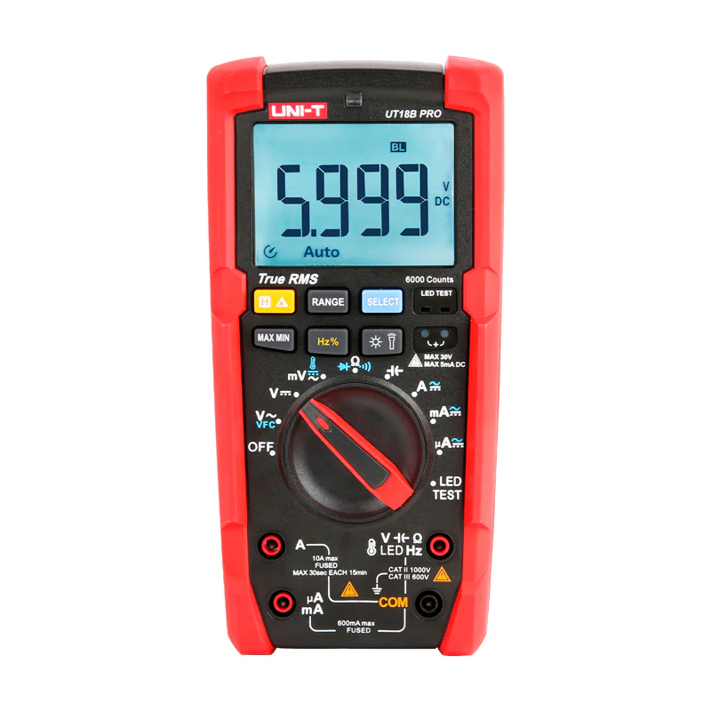 UT18B PRO - Мультиметр цифровой, True RMS, проверка LED