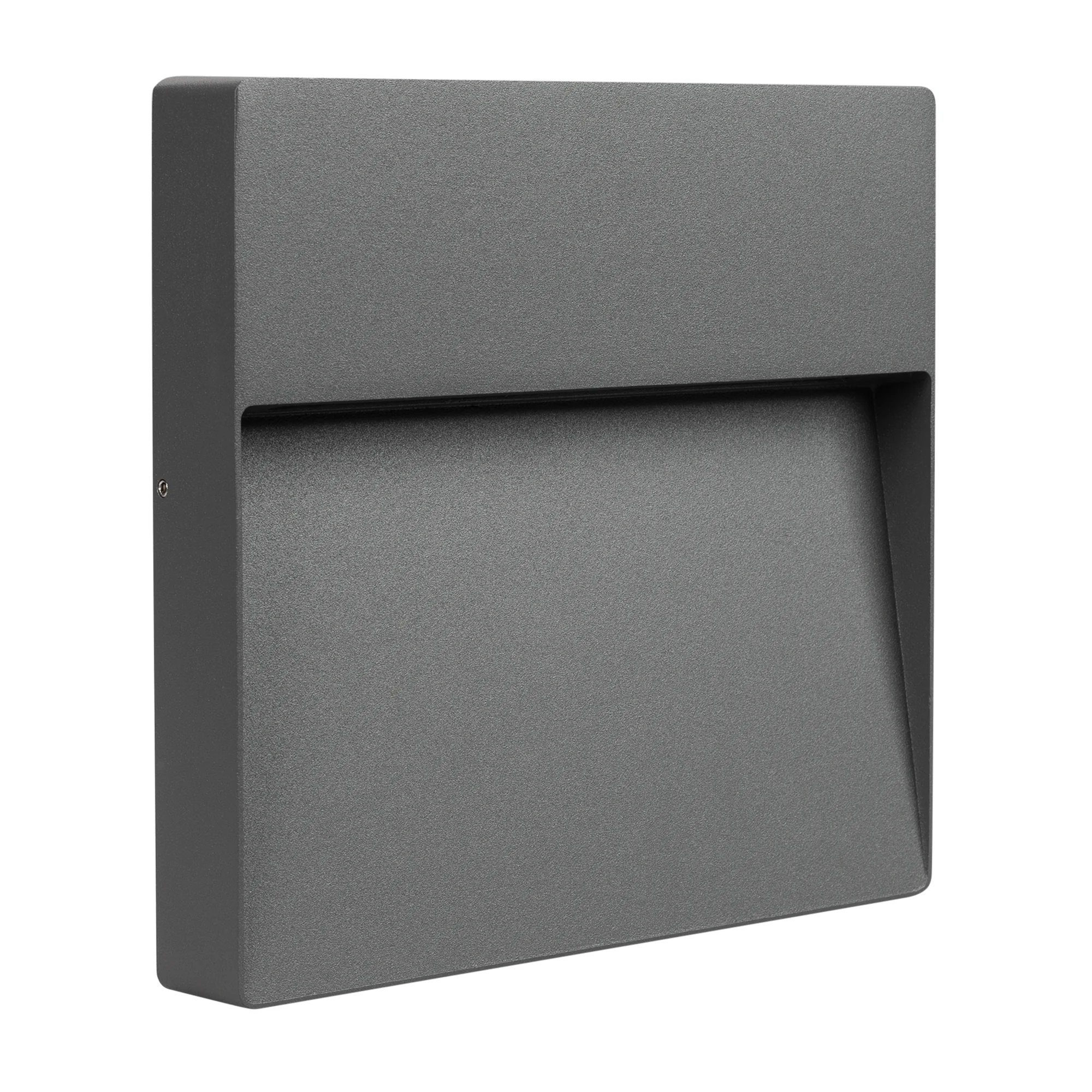 Светильник LGD-TRACE-S215x215-8W Warm3000 (GR, 60 deg, 230V) 029958 - Светодиодный накладной квадратный светильник для стен, лестниц, 8Вт. Цвет ТЕПЛЫЙ БЕЛЫЙ 3000K, св.поток 300лм, CRI(Ra)>80, угол 60°, асимметричный свет. Размер 215x215x36мм. Влагозащищен