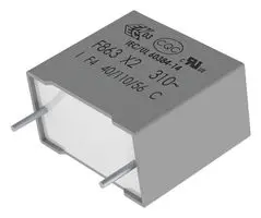 F863FL225K310ALW0L - Конденсатор пленочный помехоподавляющий X2 2.2мкФ 630В постоянного/310В переменного тока ±10% (32 X 13 X 25мм) радиальные выводы 27.5мм 110°C автомобильного применения