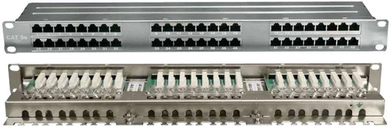 Патч-панель 19дюйм 1U кат.5E полн. экранир. 48 портов RJ45 Dual IDC PPHD-19-48-8P8C-C5E-SH-110D высок. плотности 420641