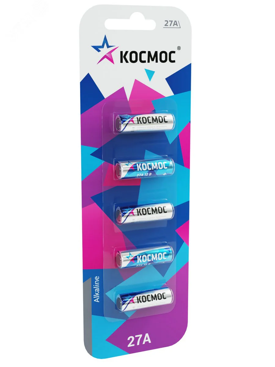Элемент питания алкалиновый A27 для пультов сигнализаций (блист.5шт) KOC27A5BL