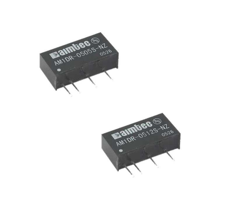 AM1DR-0505SH30JZ - DC/DC, 1Вт, вход 4.75…5.25В, выход 5В/0.2А, изоляция 3000В DC, КПД 70%, максимальная емкостная нагрузка не более 2400мкФ, SIP7, 19.65x6x10.16мм, -40…85°C, пластик