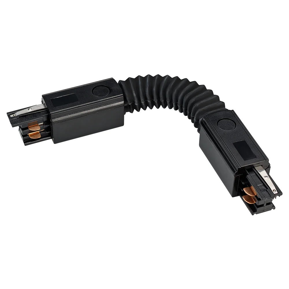 Коннектор гибкий LGD-4TR-CON-FLEX-BK (C) 024041 - Гибкий угловой коннектор для треков 4TR. Длина 300мм. Регулируемый угол 0-300 градусов. Цвет черный. 300х30х22мм. При использовании с треками и аксессуарами другой серии возможно отличие по цвету.
