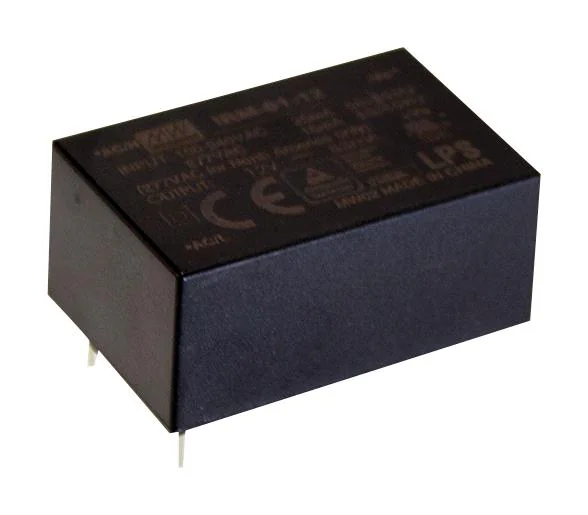 IRM-01-3.3 - AC-DC, 1Вт, вход 85…305В AC 47…63 Гц, 120...370B DC, выход 3.3В/300мА, изоляция 3000В AC, в корпусе на плату 33.7х22.2х15мм, -30...+85°C, монтаж в отверстия