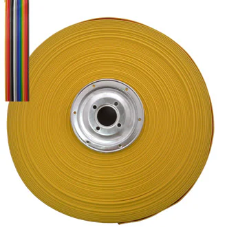 RCA-14 COLOR - Плоский кабель шлейф 14pin, шаг 1.27мм, бухта 30,5 м. цветной