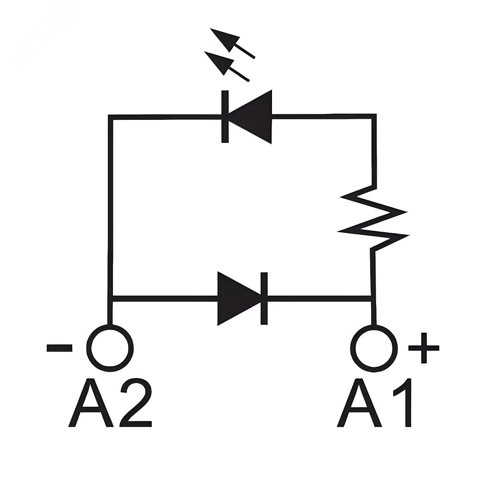 Модуль индикации и защиты, LED зел-ный+диод (A1+), 110-240V DC IMD-LD3G