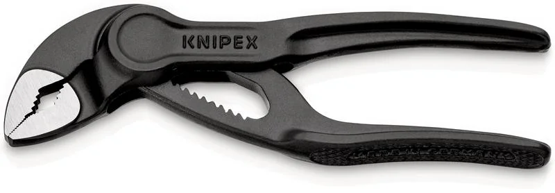 Переставные клещи KN-8700100 - KNIPEX Cobra® XS, зев 28 мм, длина 100 мм, фосфатированные