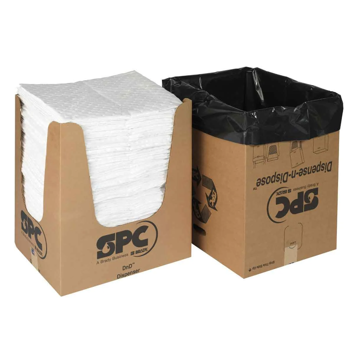 spc813733 - OP150-DND-E Масловпитывающие салфетки большой емкости с диспенсером, 40смх50см, перфорированные, нетканные, упак. 150 шт на 168 л.