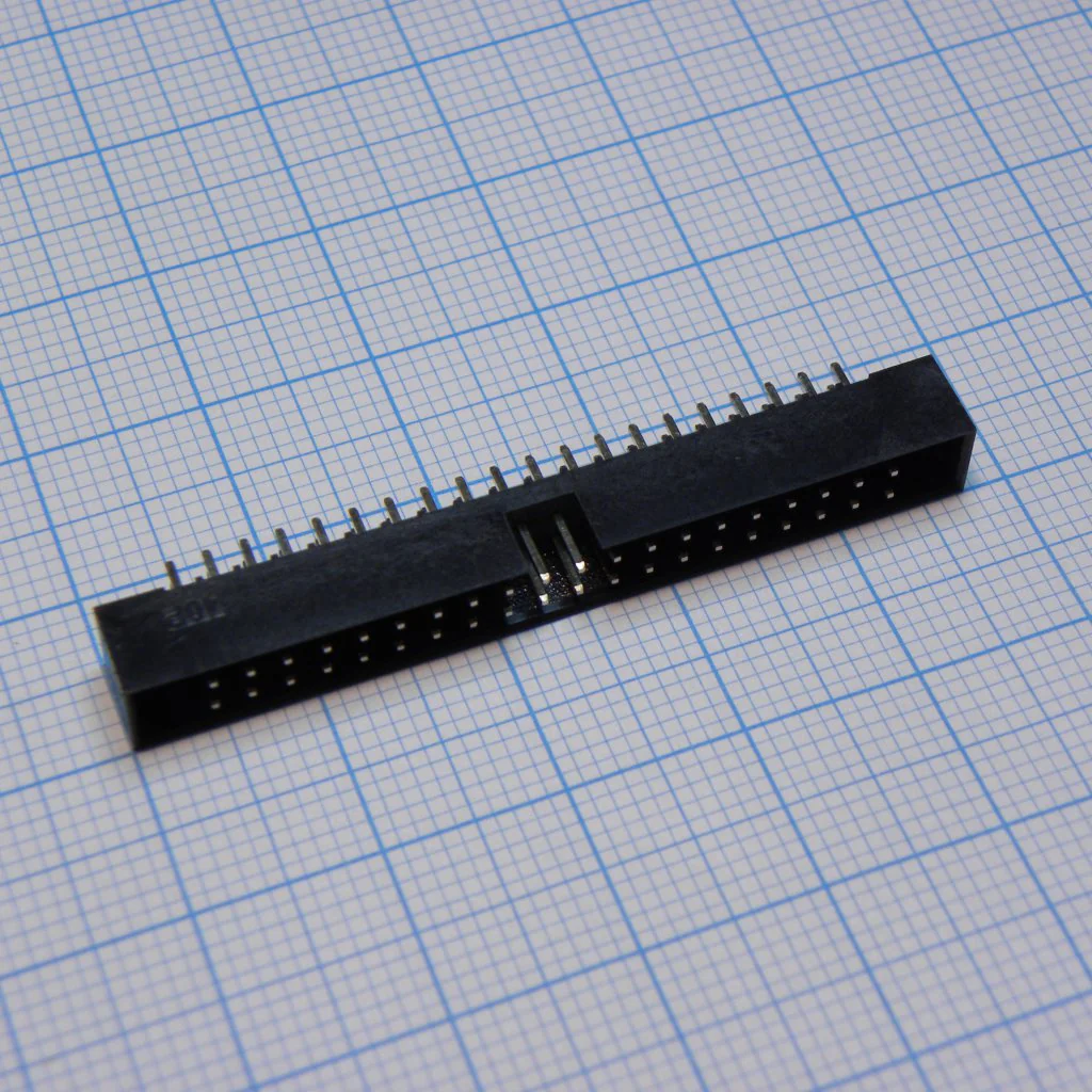 DS1014-40SF1B-B - IDC разъем, вилка на плату прямая 40pin(2x20), шаг 2.00мм