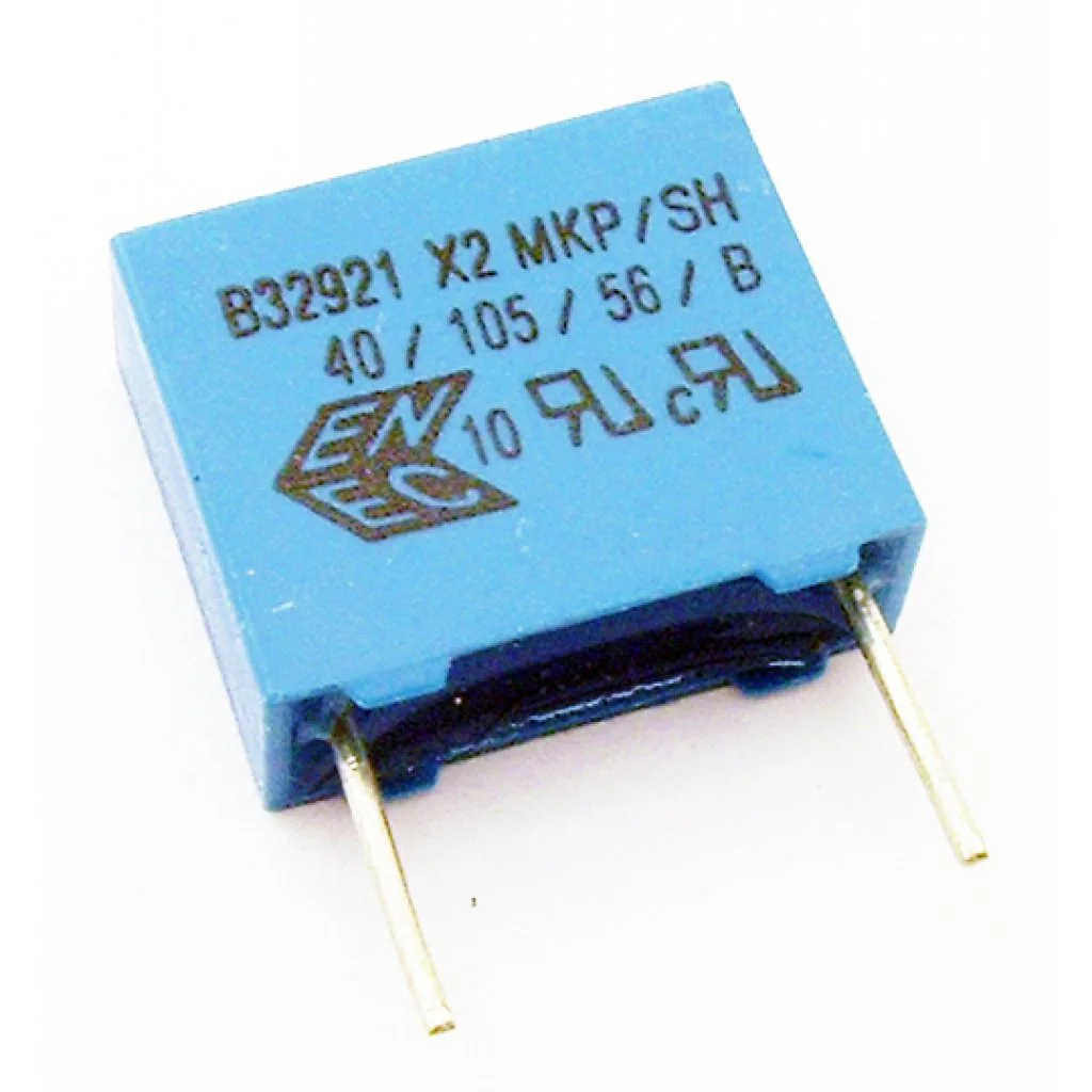 B32921C3473M - 0.047мкФ ±20% 305В~ e:10mm (5x11x13mm) max 110°C / X2 class / MKP / bulk помехоподавляющий конденсатор