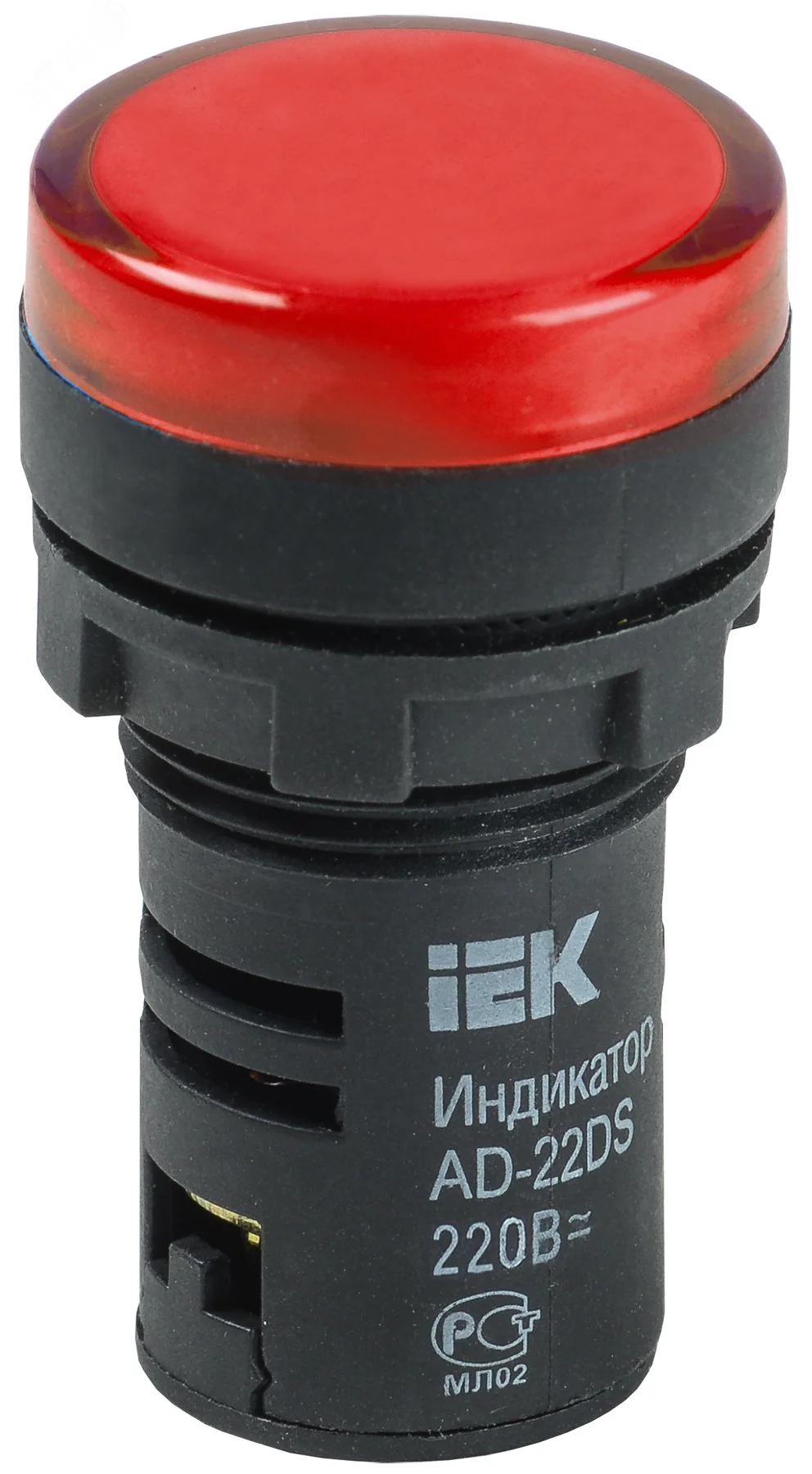 Лампа светосигнальная AD22DS d22мм 230В красн. IEK BLS10-ADDS-230-K04 - Лампа сигнальная d22-230V красн