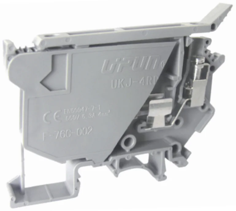 Предохранительная клемма UKJ-4RD/X DC24V(BK) - Предохранительная клемма, 5X20, с LED 24V, тип фиксации провода: винтовой, номинальное сечение: 4 мм кв., 6,3A, 800V, ширина: 8,2 мм, цвет: черный, тип монтажа: DIN 35