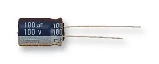 ECA2DM101 - Конденсатор алюминиевый электролитический 100мкФ 200В ±20% (16х25мм) радиальный 7.5мм 475мА 2000час 85°C россыпь