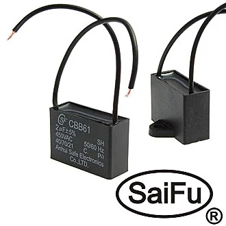 CBB61   2UF  450V - Пусковой конденсатор SAIFU CBB61, 2 мкФ, 450 В