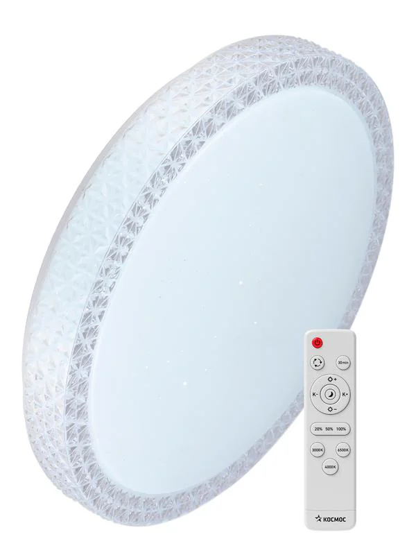 Светильник светодиодный PREMIUM SAPHIR 120Вт 230В 3000-6500К 9600лм IP40 495х115мм настенно-потолоч. управляемый с пультом ДУ КОСМОС KSSaph120W