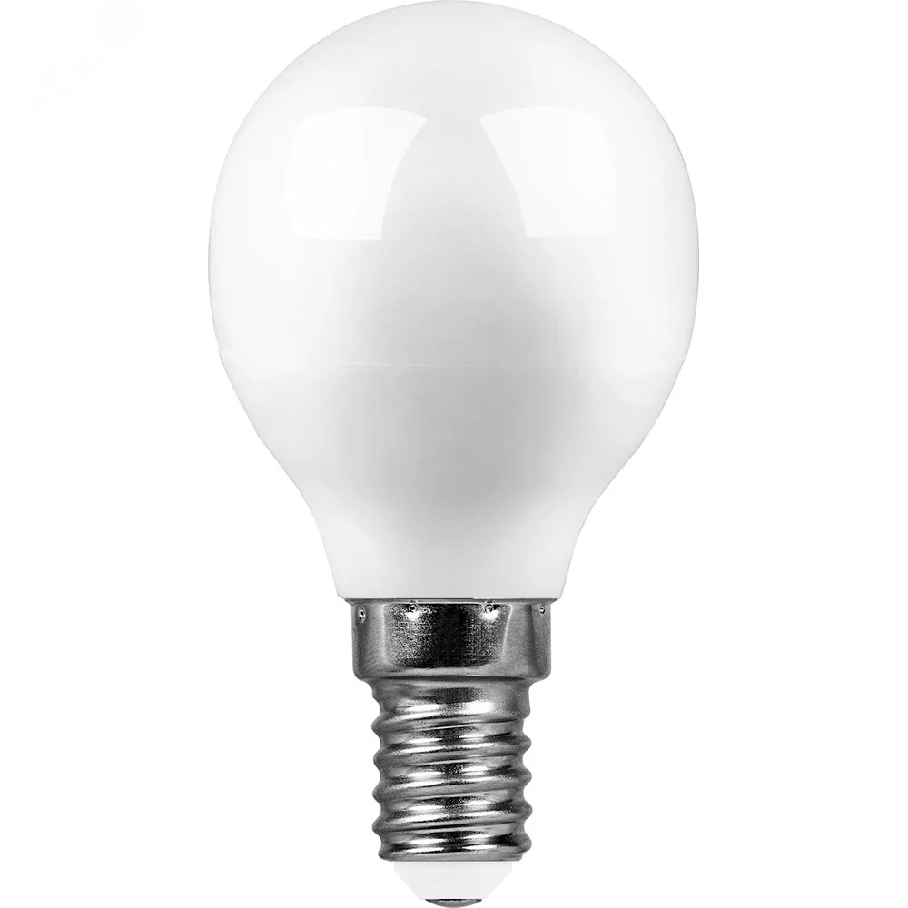 Лампа светодиодная LED 13вт Е14 дневной матовый шар 55159