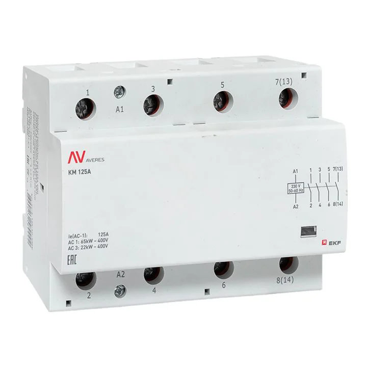Контактор модульный КМ 100А 4NO 230VAC (6 мод.) AVERES EKF km-av-6-100-40-230V