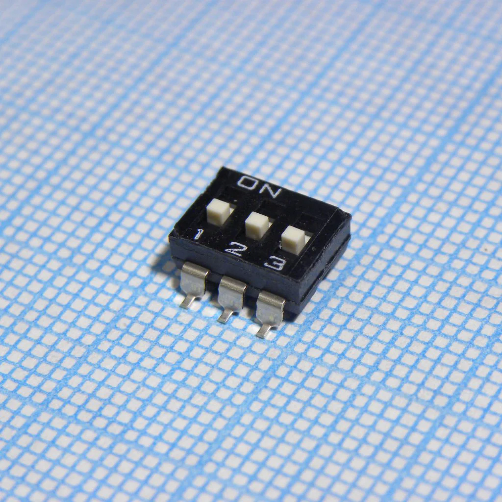 DM-03-V - Движковый переключатель 3 группы SMD монтаж 2.54мм 25мА 24В