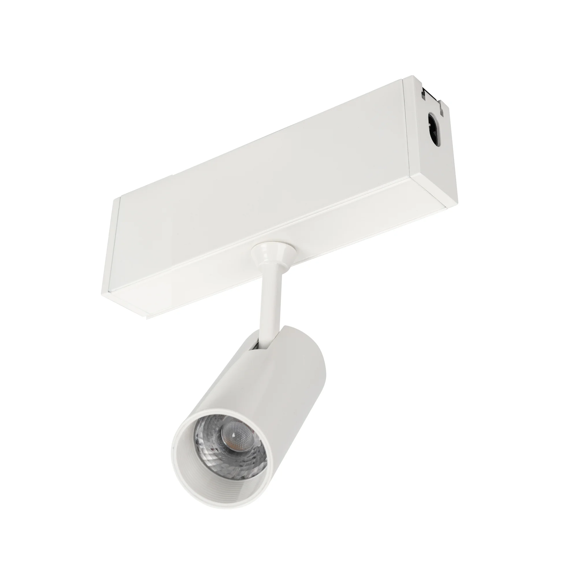 Светильник CLIP-38-SPOT-R146-6W Day4000 (WH, 24 deg, 24V) 028940 - Подвесной/накладной светильник для системы CLIP 38мм, 6Вт. Цвет свечения ДНЕВНОЙ 4000K, световой поток 350 лм, угол 24°, CRI>90. Корпус круглый, металл, цвет белый комбинированный, IP40. Р