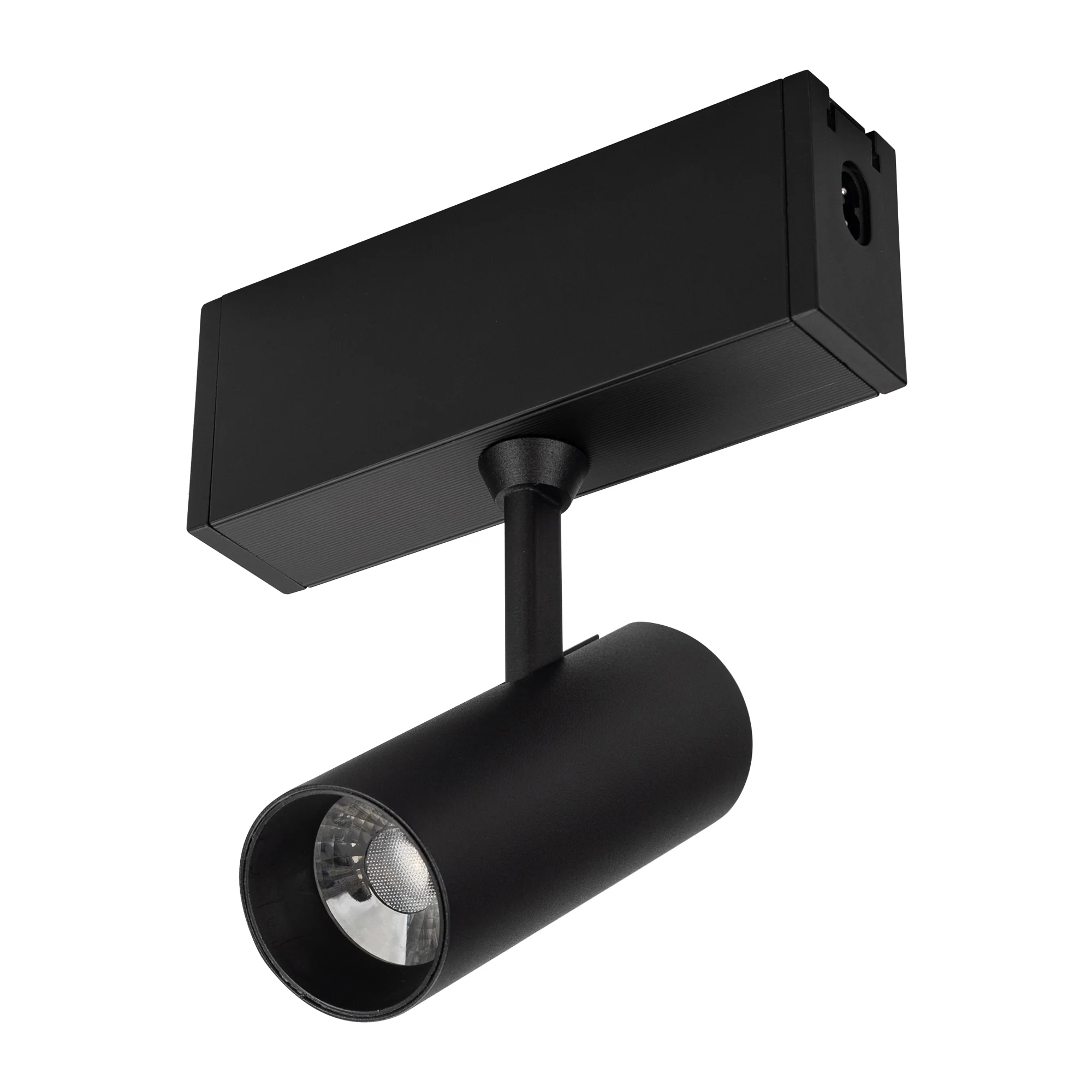 Светильник CLIP-38-SPOT-R146-6W Warm3000 (BK, 24 deg, 24V) 026841 - Подвесной/накладной светильник для системы CLIP 38мм, 6Вт. Цвет свечения ТЕПЛЫЙ 3000K, световой поток 350 лм, угол 24°, CRI>90. Корпус круглый, металл, цвет черный, IP40. Размеры LxWxH 17