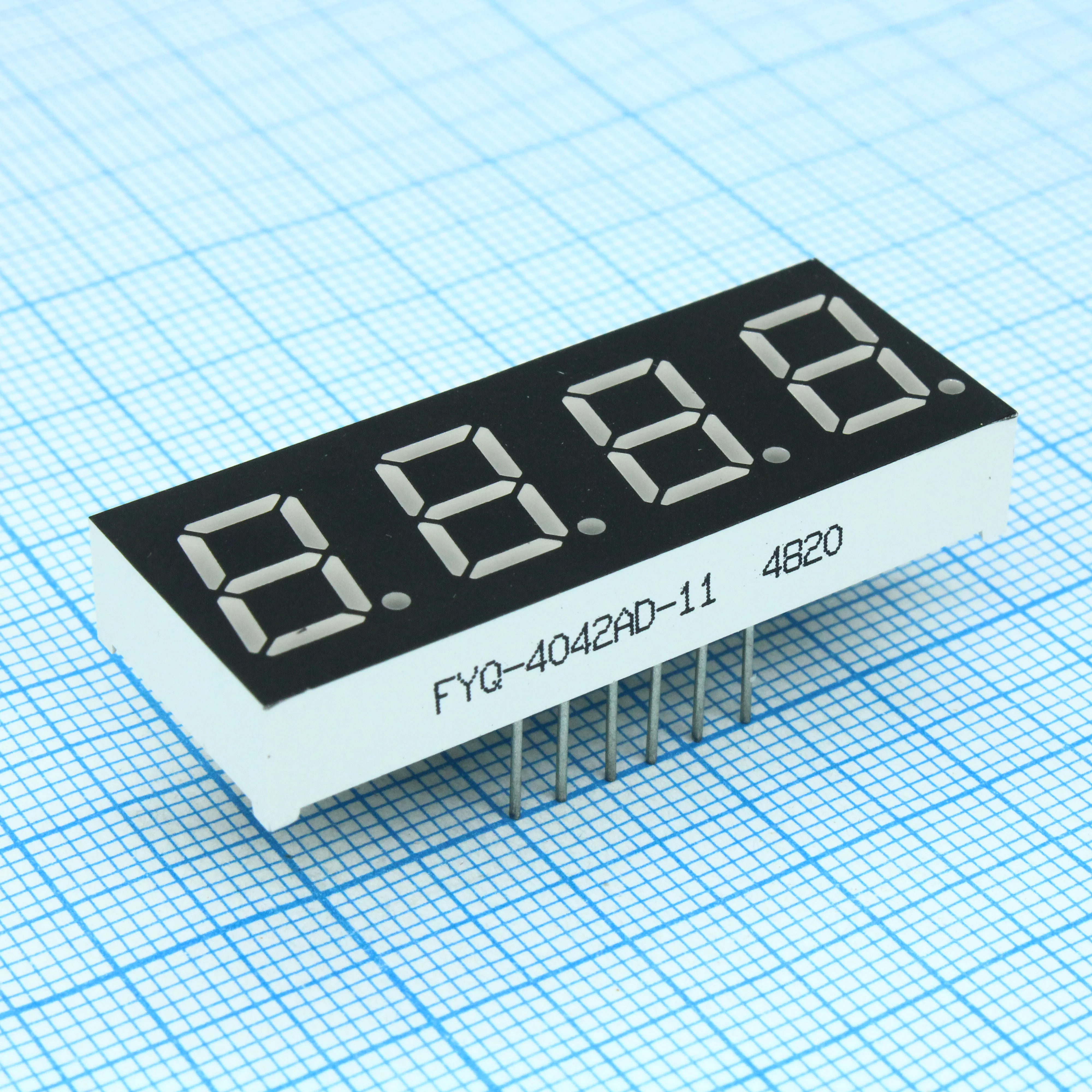 FYQ-4042AD-11 - 4-х разрядный индикатор 10,16мм/красный/660нм/20-30мкд/ОК