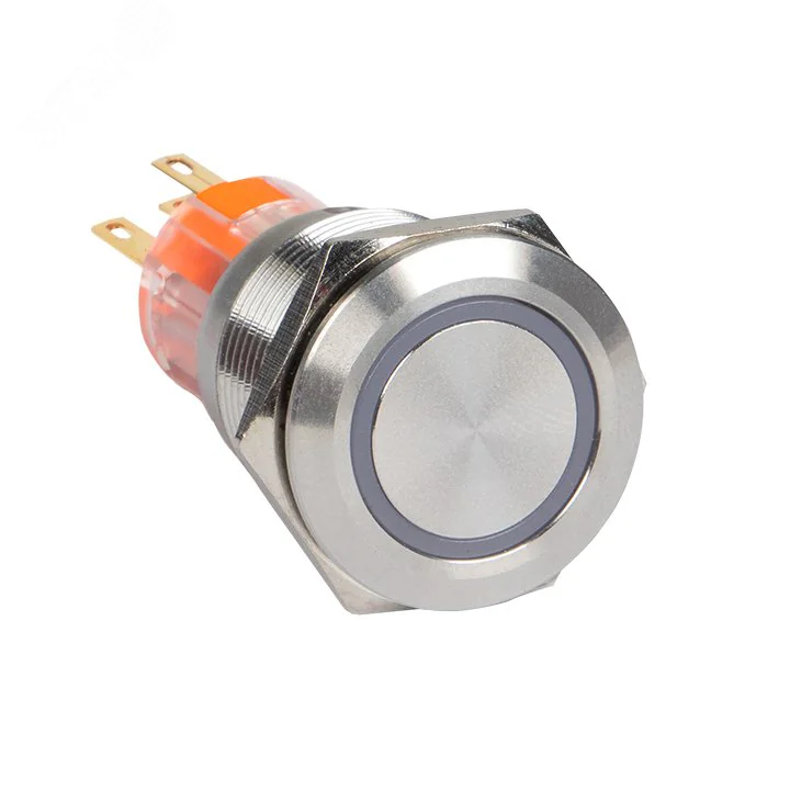 Кнопка S-Pro67 19 мм без фикс. с оранжевой подсв. 24В PROxima s-pro67-132