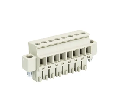 Розетка Wiecon 8813 B / 8 VL OB - Розеточный разъем, прямой, на кабель, шаг 3,81 мм, 8 полюсов, номинальное сечение: 1,5 мм кв., винтовая фиксация провода, 250V, 8А, без маркировки, цвет: серый, серия 8813 B VL