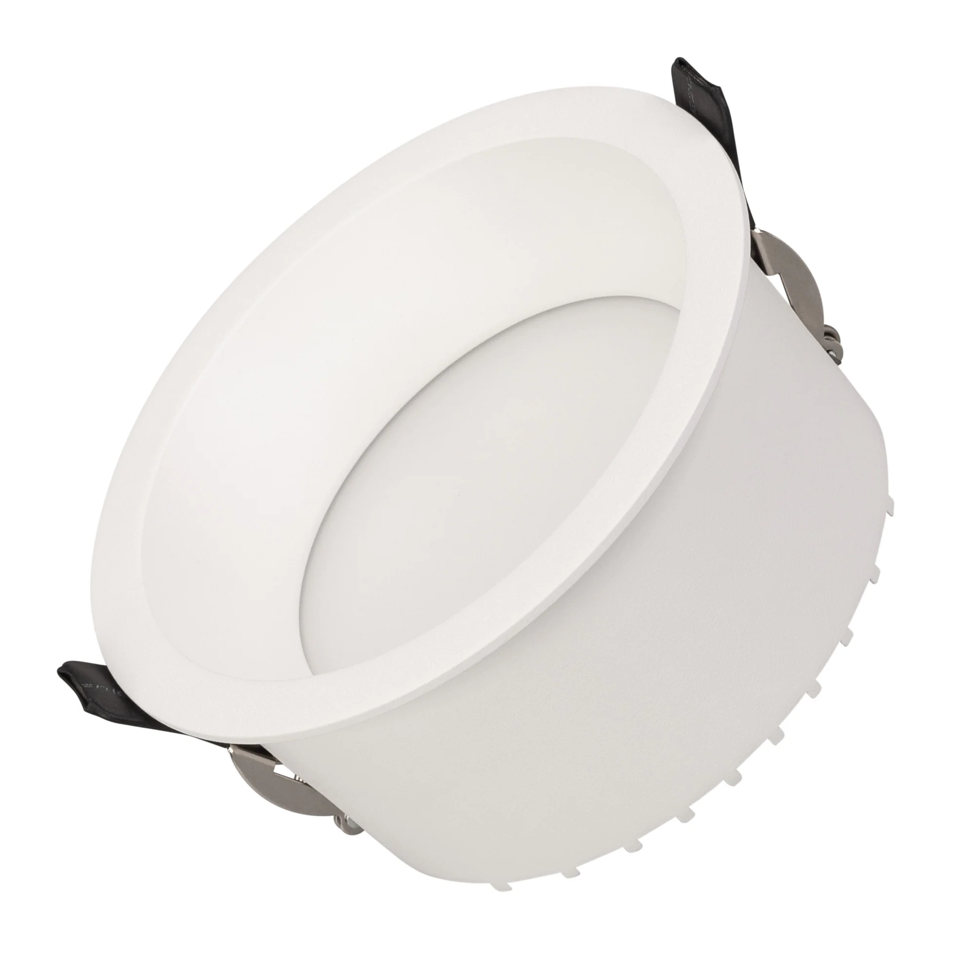 Светильник MS-DROP-BUILT-R137-24W Warm3000 (WH, 90 deg, 230V) 041463 - Встраиваемый светильник даунлайт. Мощность 24 Вт, св. поток 2080 лм, 87 лм/Вт, тёплый 3000 K, CRI>90, угол 90°, напряжение питания 230 В. Белый круглый корпус из алюминия, степень защи